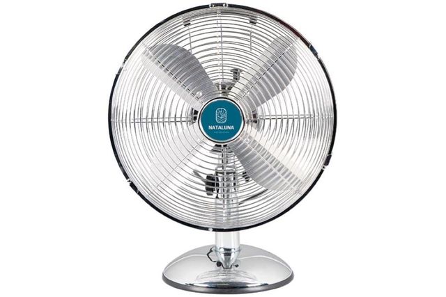 NATALUNA VENT.DA TAVOLO VINTAGE CROMO 45W COVERI 30CM POTENZA 65WATT - MOTORE A…