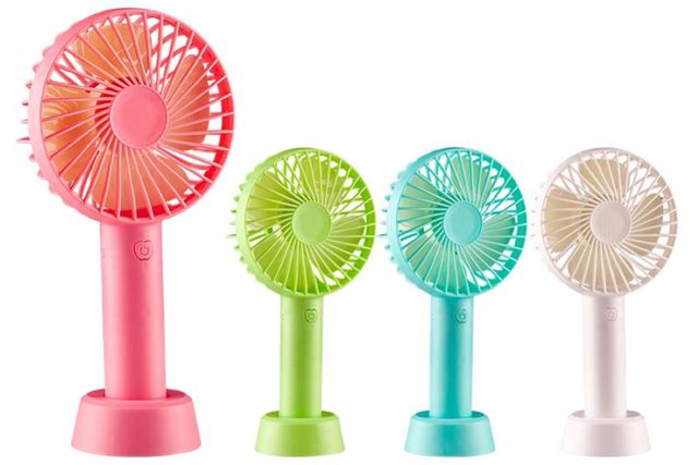 NATALUNA VENTILATORE PORT.USB 21X10,6X4,4CM 4 COLORI