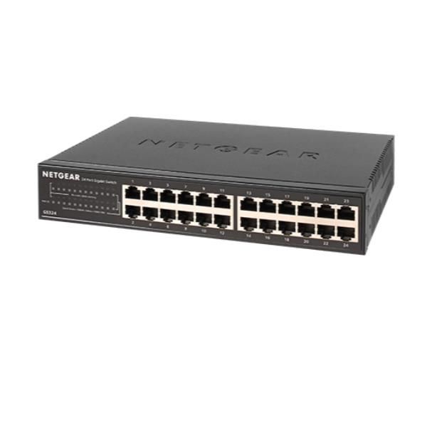 NETGEAR GS324v2 - Switch - unmanaged - 24 x 10/100/1000 - desktop, montabile su…