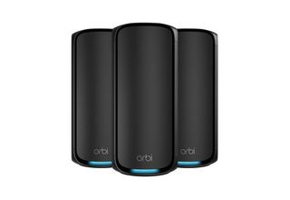 NETGEAR Orbi 970 Series Quad-Band WiFi 7, 3-Pack Quad-band (2.4 GHz / 5 GHz-1 /…