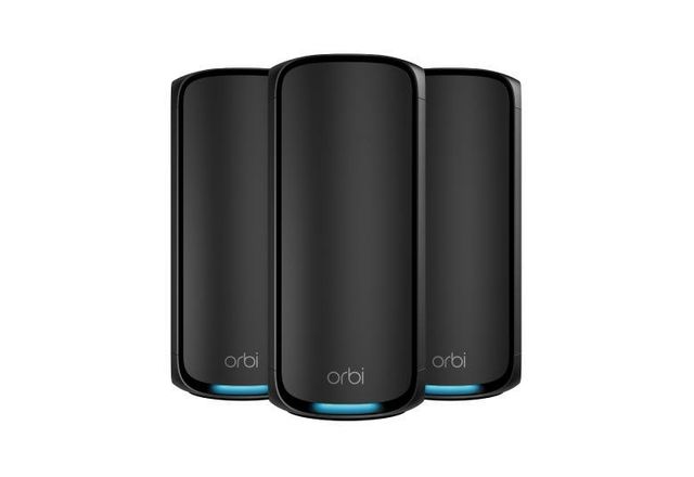 NETGEAR Orbi 970 Series Quad-Band WiFi 7, 3-Pack Quad-band (2.4 GHz / 5 GHz-1 /…