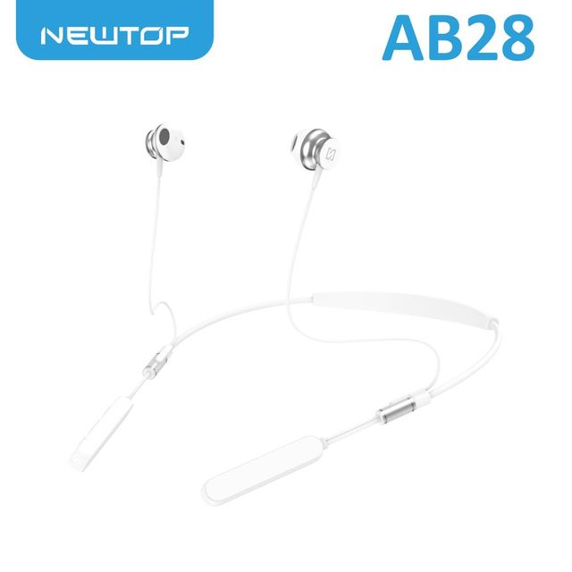 NEWTOP AB28 SPORT AURICOLARE WIRELESS METAL 5.3 B10 BIANCO