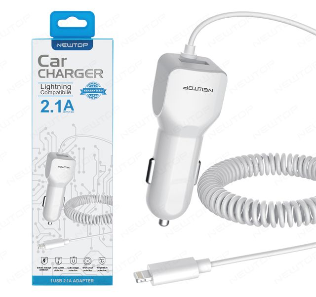 NEWTOP CC05 CAR CHARGER 1 USB LIGHTNING