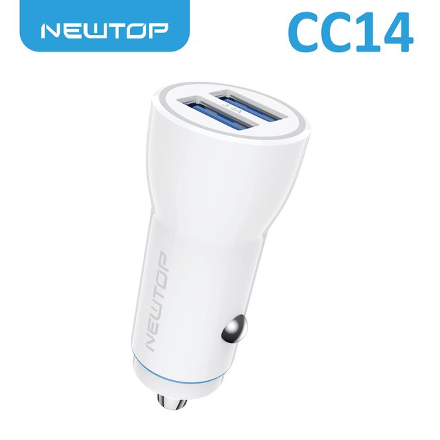 NEWTOP CC14 CARICATORE DA MACCHINA 2USB 3.4A