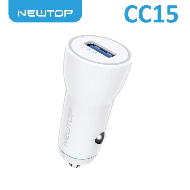 NEWTOP CC15 CARICATORE DA MACCHINA 1USB 2.4A