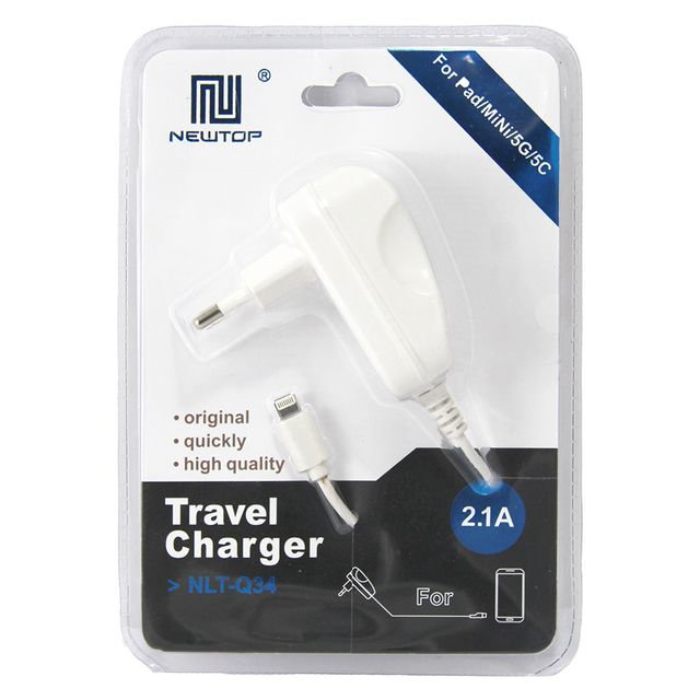 NEWTOP CHARGER 2.1A LIGHTNING CON CAVO