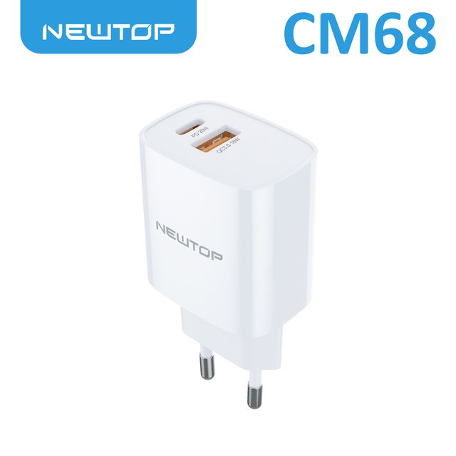 NEWTOP CM68 CARICATORE DA MURO QC3.0 + PD 30W