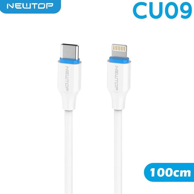 NEWTOP CU09 BLULINE CAVO 100CM TYPE-C/LIGHTNING PD MAX 2.2A