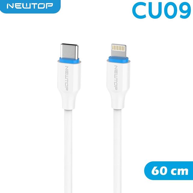 NEWTOP CU09 BLULINE CAVO 60CM TYPE-C/LIGHTNING PD MAX 3A