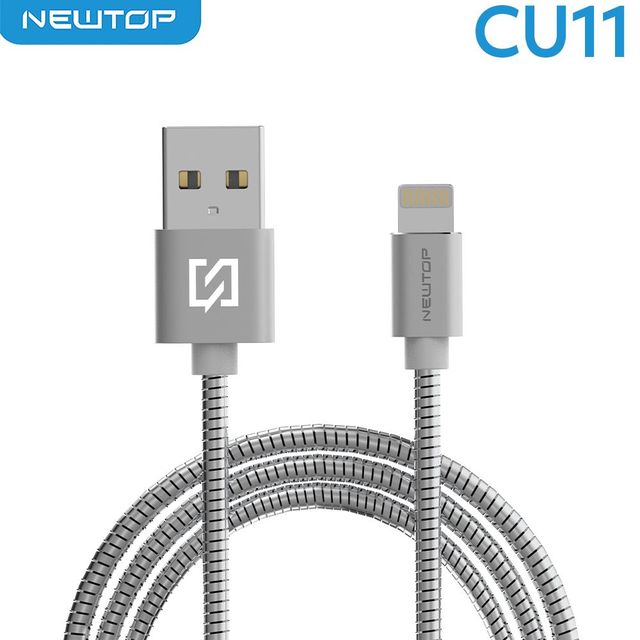 NEWTOP CU11 STEEL CAVO 100CM USB/LIGHTNING