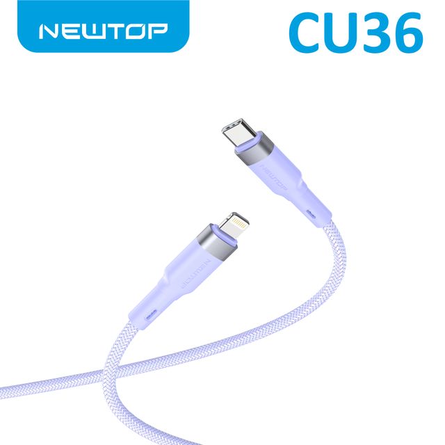 NEWTOP CU36 NYLON CAVO TYPE-C/LIGHTNING 100CM