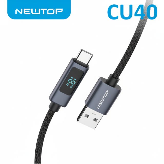 NEWTOP CU40 CAVO USB/TYPE-C 100CM CON DISPLAY A LED
