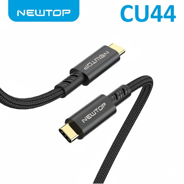 NEWTOP CU44 100W PD3.0 CAVO NYLON TYPE-C/TYPE-C 4K/20GB 180CM