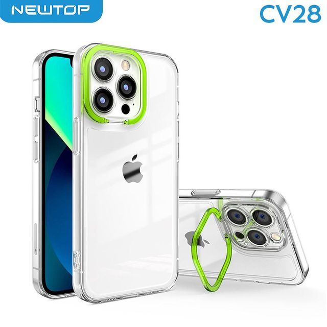NEWTOP CV28 TPU CLEAR CAMERA COLOR STAND APPLE IPHONE 14 PRO