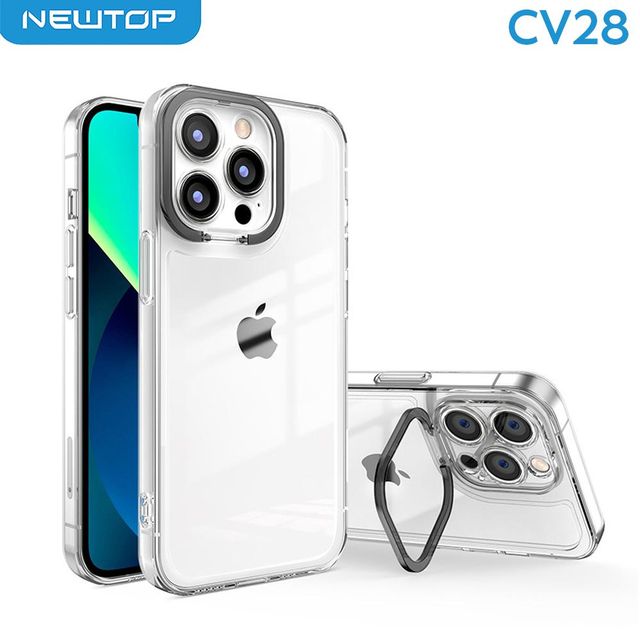 NEWTOP CV28 TPU CLEAR CAMERA COLOR STAND APPLE IPHONE 14 PRO MAX