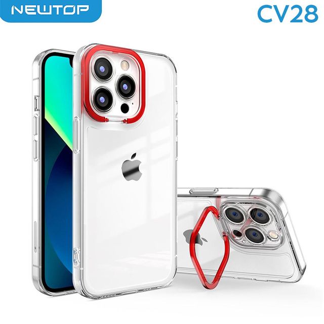 NEWTOP CV28 TPU CLEAR CAMERA COLOR STAND IPHONE 13 PRO