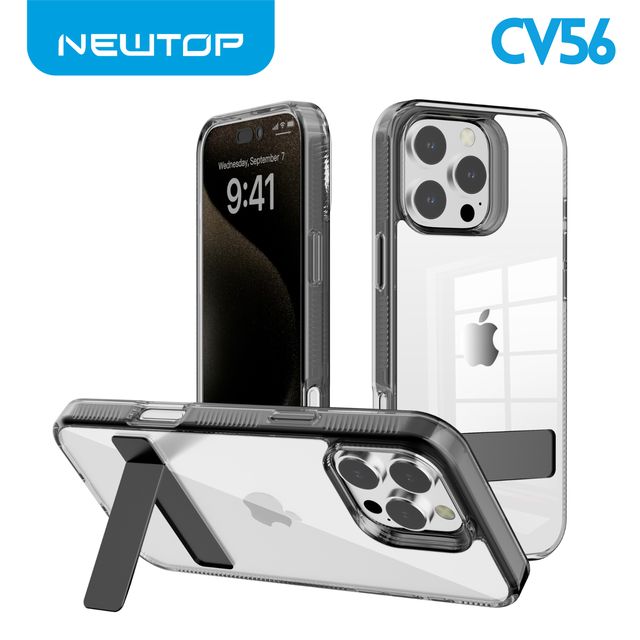 NEWTOP CV56 COVER CRISTALLO CON SUPPORTO PER APPLE IPHONE 17 PRO MAX
