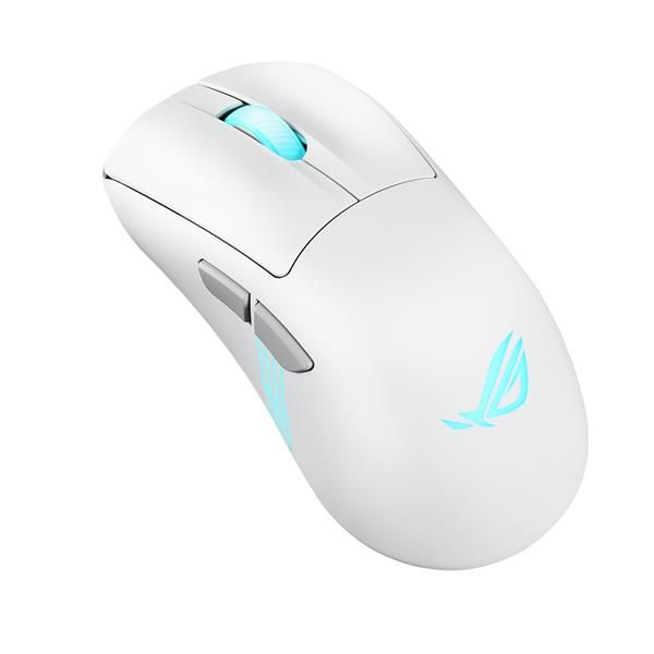 ASUS ROG Keris II Origin WHT, Mano destra, Ottico, RF Wireless + Bluetooth + US…