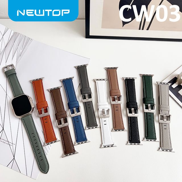 NEWTOP CW03 CINTURINO IN PELLE LITCHI 38 - 40 - 41MM