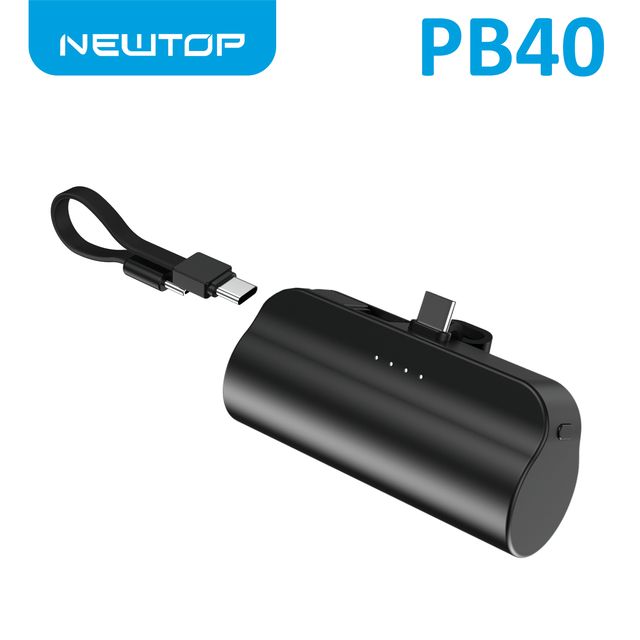 NEWTOP PB40 MINI POWER BANK 5000MAH CON CAVO TYPE-C NERO