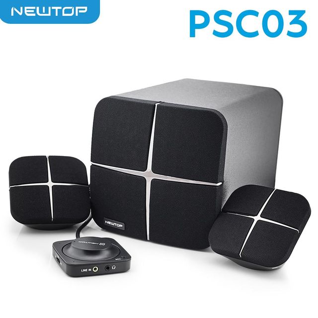 NEWTOP PCS03 SISTEMA AUDIO HOME THEATER 2.1 38W CON AUX 3,5 E WIRELESS