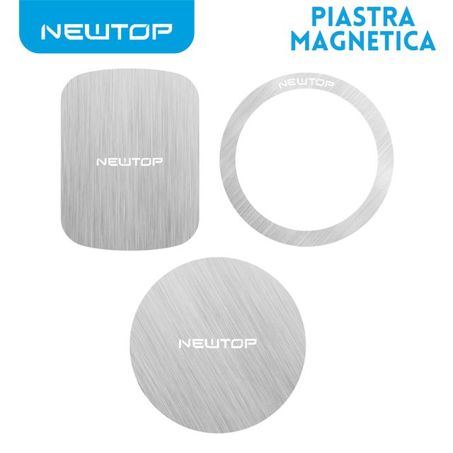 NEWTOP PIASTRA MAGNETICA MIX PER SUPPORTO CELLULARE 3PZ