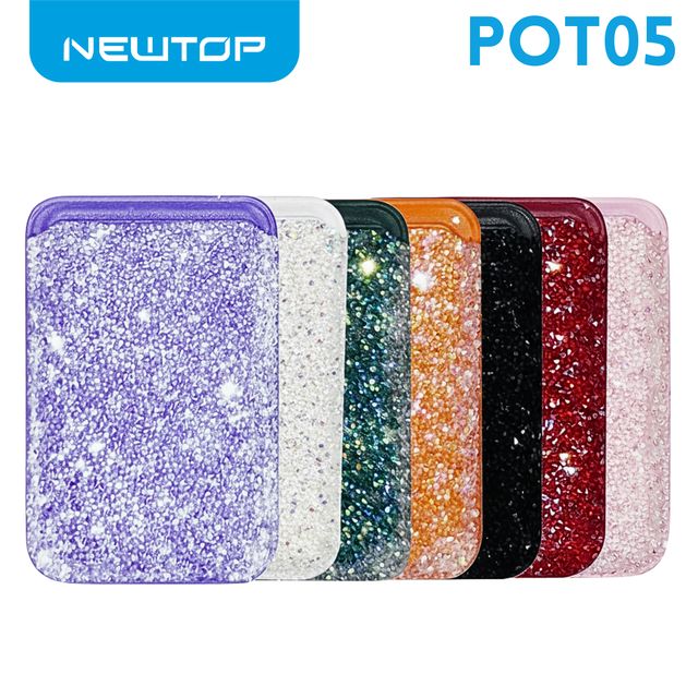 NEWTOP POT05 PORTAFOGLIO MAGSAFE CON GLITTER