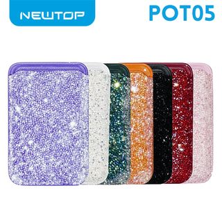 NEWTOP POT05 PORTAFOGLIO MAGSAFE CON GLITTER