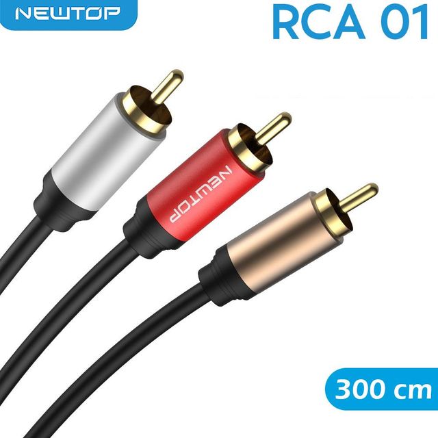 NEWTOP RCA01 CAVO COASSIALE RCA AUDIO E VIDEO M/M 300CM