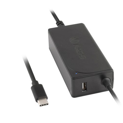 NGS W-65W ALIMENTATORE UNIVERSALE PER NOTEBOOK 65 W TYPE-C + 1 PORTA USB BLACK