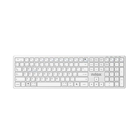 NILOX KEYBOARD TASTIERA ALLUMINIO DUAL WIRELESS + BLUETOOTH BATTERIA INTEGRATA …