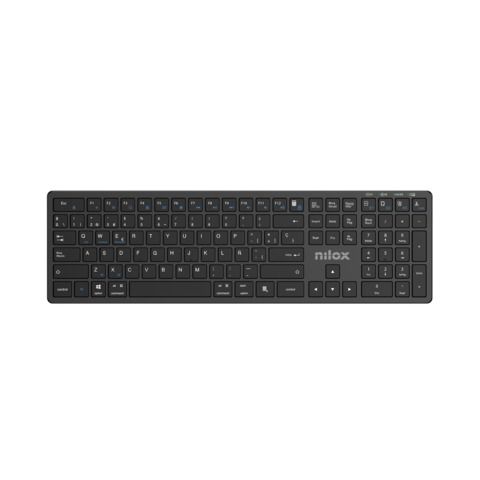 NILOX KEYBOARD TASTIERA ALLUMINIO DUAL WIRELESS + BLUETOOTH BATTERIA INTEGRATA …