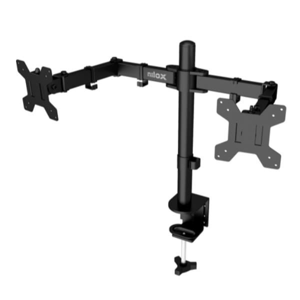 NILOX SUPPORTO MONITOR 2 BRACCI NERO