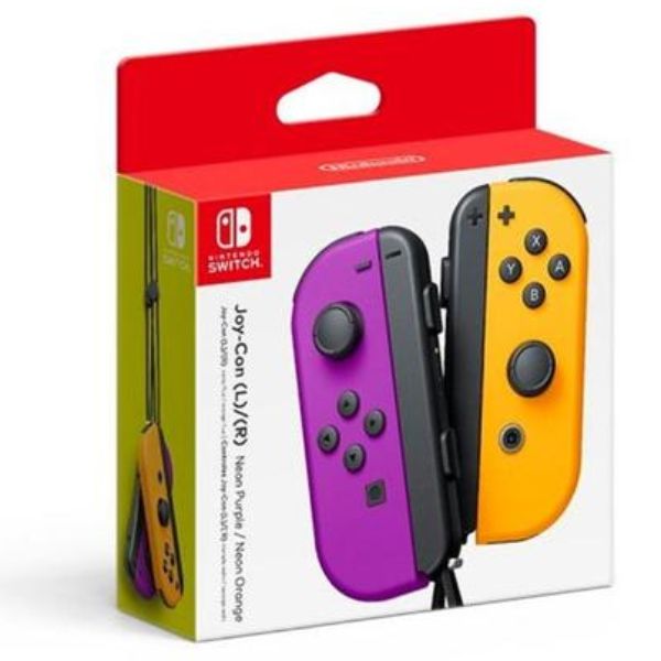 NINTENDO SWITCH COPPIA CONTROLLER JOY-CON VIOLA E ARANCIONE NEON