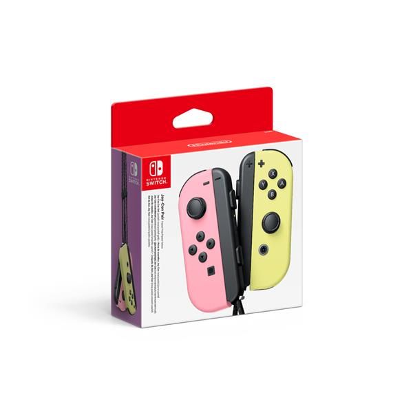 NINTENDO SWITCH SET DA DUE JOY-CON COPPIA CONTROLLER ROSA PASTELLO/GIALLO PASTE…