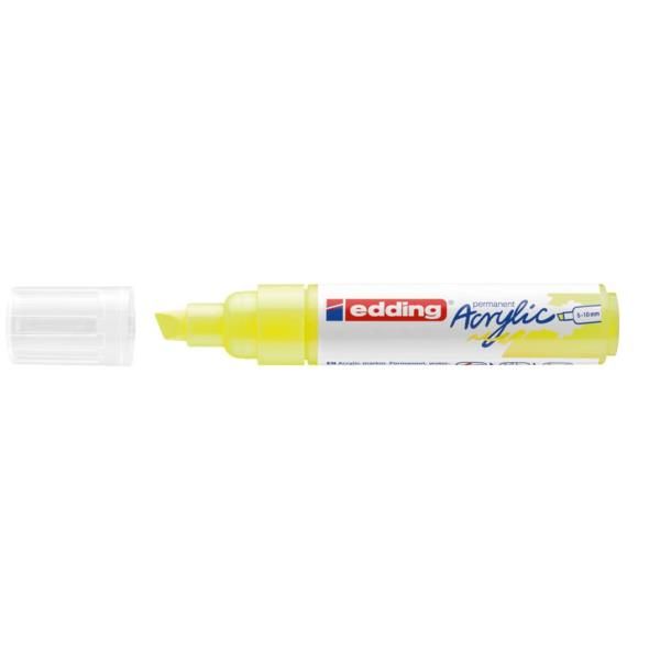 Edding E-5000065, Giallo, Punta smussata, Giallo, 5 mm, 1 cm, Inchiostro a base…
