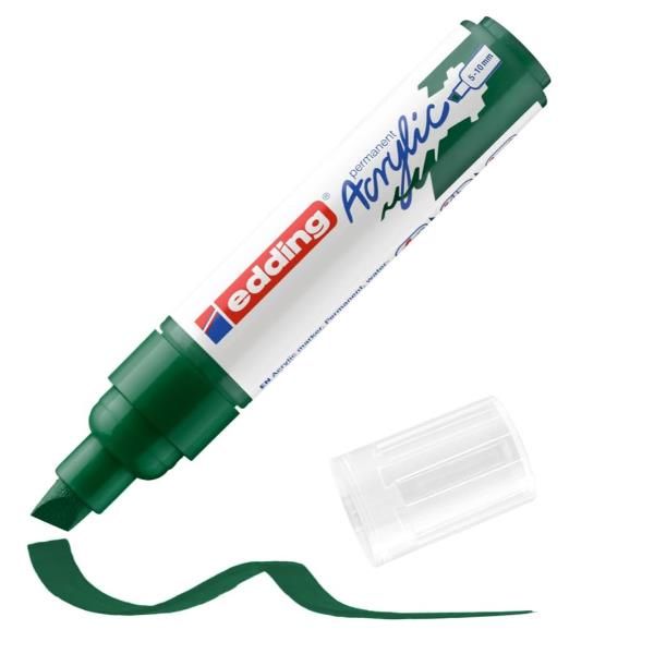 Edding E-5000904, Verde, Punta smussata, Verde, Bianco, Extra grassetto, 5 mm, …