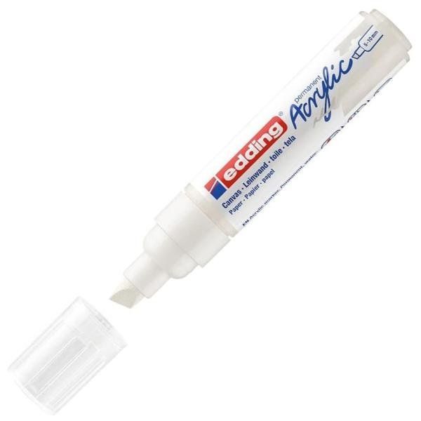 Edding E-5000922, Bianco, Punta smussata, Bianco, 5 mm, 1 cm, Inchiostro a base…