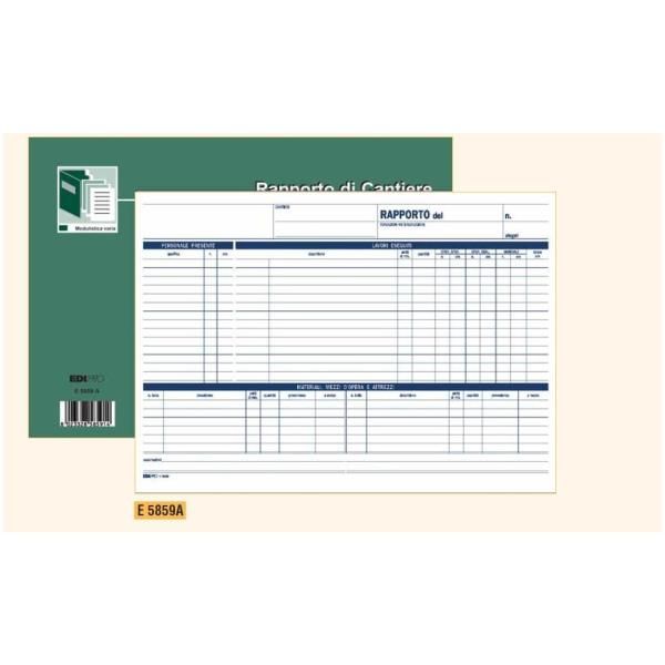 Edipro - Blocco rendiconto di costruzione - 50 fogli - 297 x 220 mm - duplicato…