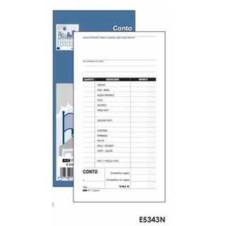Edipro - Blocco ricevuta ristorante con dettagli - 100 fogli - 99 x 220 mm
