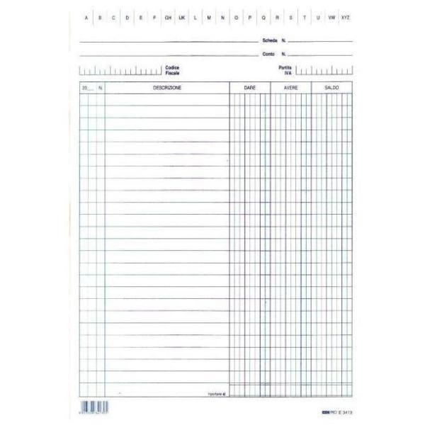 Edipro - Modulo debito/credito/bilancio - 100 fogli - 120 x 170 mm