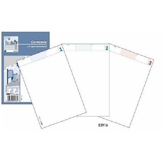 Edipro - Modulo ordine - 25 fogli - 99 x 170 mm - tripla - senza carbonio
