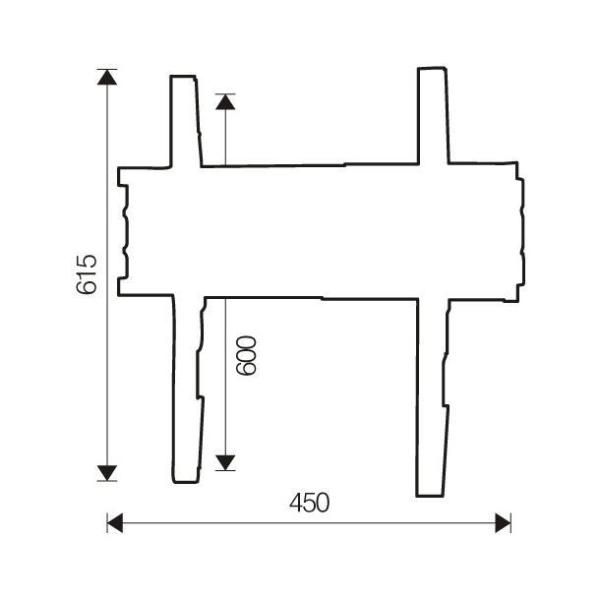 Nilox - Kit montaggio (montaggio a muro) - per pannello piatto - acciaio - nero…