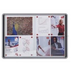 Nobo - Bacheca chiusa - montabile a parete - 944 x 1349 mm - 18 x A4 - metallo …