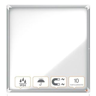 Nobo - Bacheca chiusa - montabile a parete - 944 x 907 mm - 12 x A4 - metallo -…