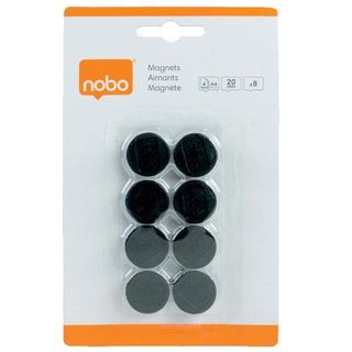 Nobo - Calamita - 2 cm di diametro - nero (pacchetto di 8) - per P/N: 1900925, …