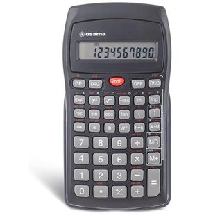 OSAMA CALCOLATRICE SCIENTIFICA 10 CIFRE A BATTERIE CON CUSTODIA GRIGIO NERO