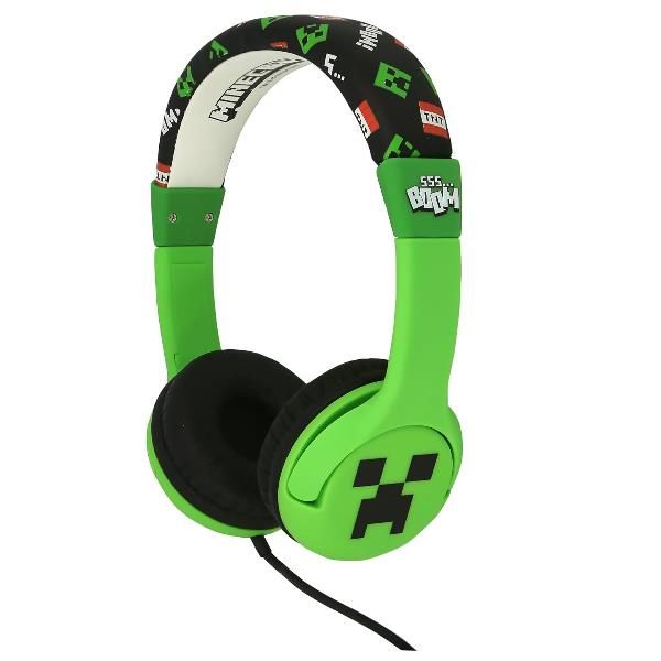 OTL MINECRAFT CHILDRENS HEADPHONES CUFFIE STEREO PER BAMBINI CON CAVO JACK 3.5mm
