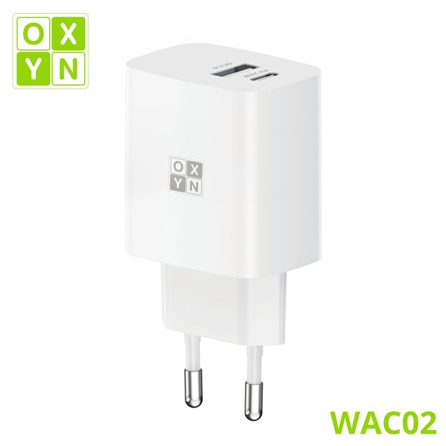 OXYN WAC02 CARICATORE QC3.0 + PD 20W