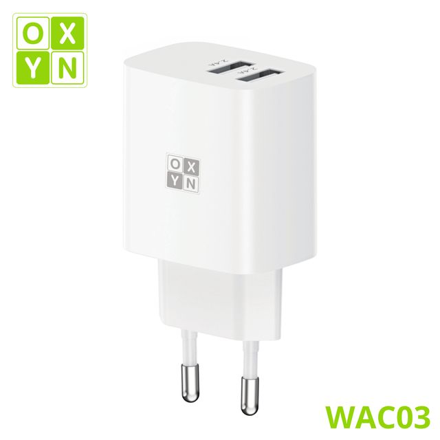 OXYN WAC03 CARICATORE 2USB 2.4A